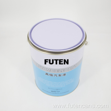 4L empty round paint tin can